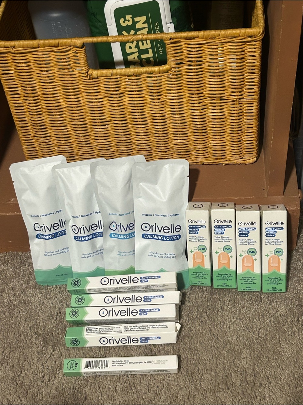 Calming Lotion & Skin Repair Treatments in White and Green